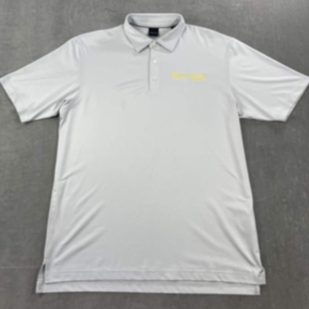Dunning Mens Large Gray Polo Shirt The Happy Shoes Project Performance Stretch